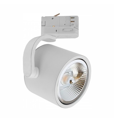 Spot sur rail triphasé GU10 Madara - Blanc, AR111, IP20, sans source lumineuse