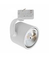 Spot sur rail triphasé GU10 Madara - Blanc, AR111, IP20, sans source lumineuse