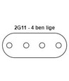 Tube LED 41cm / 17W, 2G11 - 2G11