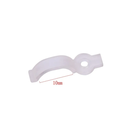 20 clips de montage transparents pour bande LED - 10 mm, compatibles avec bandes IP65