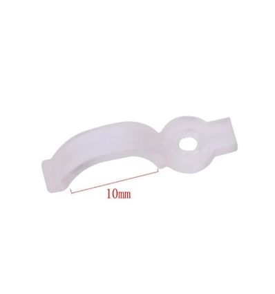 20 clips de montage transparents pour bande LED - 10 mm, compatibles avec bandes IP65