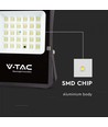Projecteur LED Solaire 20W - IP65, noir, avec panneau solaire et télécommande