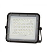 Projecteur LED Solaire 6W - IP65, noir, avec panneau solaire, télécommande, batterie intégrée