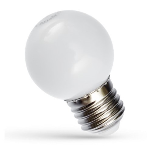 Ampoule LED décorative Spectrum 1W - Blanc, G45, E27
