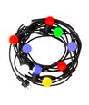 Guirlande lumineuse Spectrum pour 10 ampoules E27 - 5 mètres, IP44, 230V, sans source lumineuse