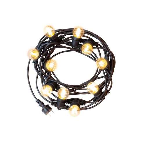 Guirlande lumineuse Spectrum pour 10 ampoules E27 - 5 mètres, IP44, 230V, sans source lumineuse