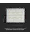 Projecteur LED Solaire 15W - IP65, noir, avec panneau solaire, télécommande, batterie intégrée