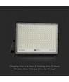 Projecteur LED Solaire 30W - IP65, noir, avec panneau solaire, télécommande, batterie intégrée