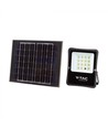 Projecteur LED Solaire 12W - IP65, noir, avec panneau solaire et télécommande