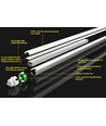Tube LED T8 120cm / 19W RA90 - Pro, CRI90, 5 ans de garantie