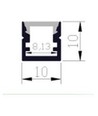 Éclairage 120cm pour panneau acoustique, noir - Ruban LED CCT, kit complet avec profilé alu