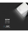 Projecteur LED Solaire 50W - IP65, Noir, lampe de travail, avec panneau solaire et télécommande