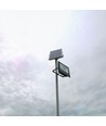 Projecteur LED Solaire 50W - IP65, Noir, lampe de travail, avec panneau solaire et télécommande