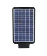 V-Tac Lampadaire solaire LED 15W - Noir, avec panneau solaire, capteur, IP65