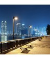 V-Tac Lampadaire solaire LED 15W - Noir, avec panneau solaire, capteur, IP65