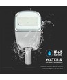 V-Tac 50W Lampe de rue solaire LED - Blanc, incl. panneau solaire, télécommande, IP65