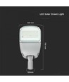 V-Tac 50W Lampe de rue solaire LED - Blanc, incl. panneau solaire, télécommande, IP65