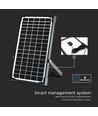 Projecteur LED Solaire 30W - IP65, Noir, avec panneau solaire, télécommande, batterie intégrée