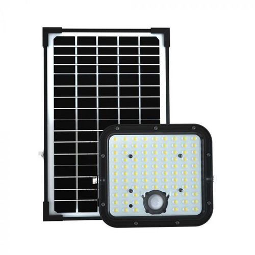 Projecteur LED Solaire 30W - IP65, Noir, avec panneau solaire, télécommande, batterie intégrée