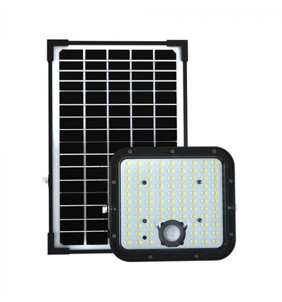 Projecteur LED Solaire 30W - IP65, Noir, avec panneau solaire, télécommande, batterie intégrée