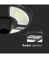V-Tac Lampe de jardin solaire LED 7,5W - Noir, Ø42 cm, panneau solaire, capteur, IP65