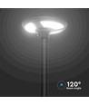 V-Tac Lampe de jardin solaire LED 7,5W - Noir, Ø42 cm, panneau solaire, capteur, IP65