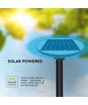 V-Tac Lampe de jardin solaire LED 7,5W - Noir, Ø42 cm, panneau solaire, capteur, IP65