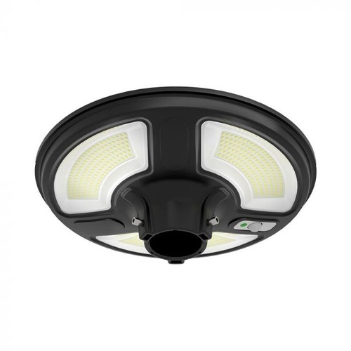 V-Tac Lampe de jardin solaire LED 7,5W - Noir, Ø42 cm, panneau solaire, capteur, IP65