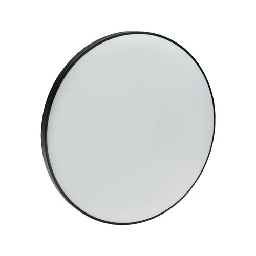 Plafonnier LED 40W - Ø48,5cm, hauteur : 7cm, bord blanc, avec anneau noir inclus