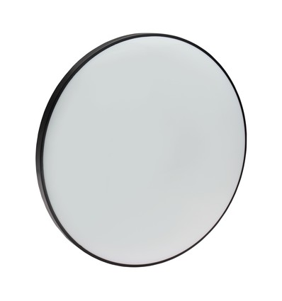 Plafonnier LED 40W - Ø48,5cm, hauteur : 7cm, bord blanc, avec anneau noir inclus