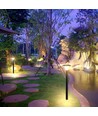 V-Tac Lampe de jardin solaire LED 15W - Noir, Ø25,7 cm, panneau solaire, capteur, IP65