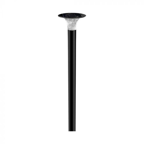 V-Tac Lampe de jardin solaire LED 15W - Noir, Ø25,7 cm, panneau solaire, capteur, IP65