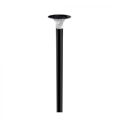 V-Tac Lampe de jardin solaire LED 15W - Noir, Ø25,7 cm, panneau solaire, capteur, IP65