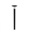 V-Tac Lampe de jardin solaire LED 15W - Noir, Ø25,7 cm, panneau solaire, capteur, IP65