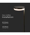 V-Tac lampe de jardin solaire LED 2W - Capteur, Ø27 cm, IP54