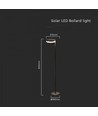 V-Tac lampe de jardin solaire LED 2W - Capteur, Ø27 cm, IP54