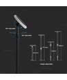 2 pcs. Lampe de jardin solaire LED - 3W, réglable, Ø14,8 cm, IP65