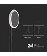 2 pcs. Lampe de jardin solaire LED - 3W, réglable, Ø14,8 cm, IP65
