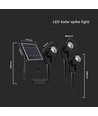 Lampes solaires de jardin V-Tac 3x1,2W LED - Noir, avec piquet, IP65
