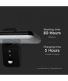 Applique murale solaire LED 15W - IP65, noir, détecteur