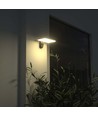 Applique murale solaire LED 15W - IP65, noir, détecteur