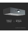 Applique solaire LED 3W - IP65, noir, détecteur