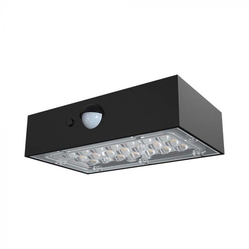 Applique solaire LED 3W - IP65, noir, détecteur