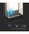 Applique murale solaire LED 1W - IP54, noir, capteur