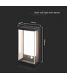 Applique murale solaire LED 1W - IP54, noir, capteur
