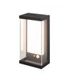 Applique murale solaire LED 1W - IP54, noir, capteur