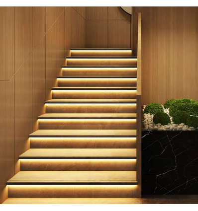 Kit ruban LED COB pour escalier 11W par marche - 24V DC, IP20, Jusqu