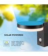 Applique murale solaire LED 5,5W - IP54, détecteur