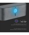 Applique murale solaire LED 2.5W - IP54, détecteur, angle de diffusion réglable