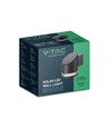 Applique murale LED 1W - IP54, ronde, noire, solaire